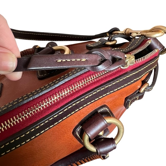 Dooney & Bourke Florentine Toledo Medium Mail Bag Satchel Chestnut Brown Leather - Picture 6 of 16
